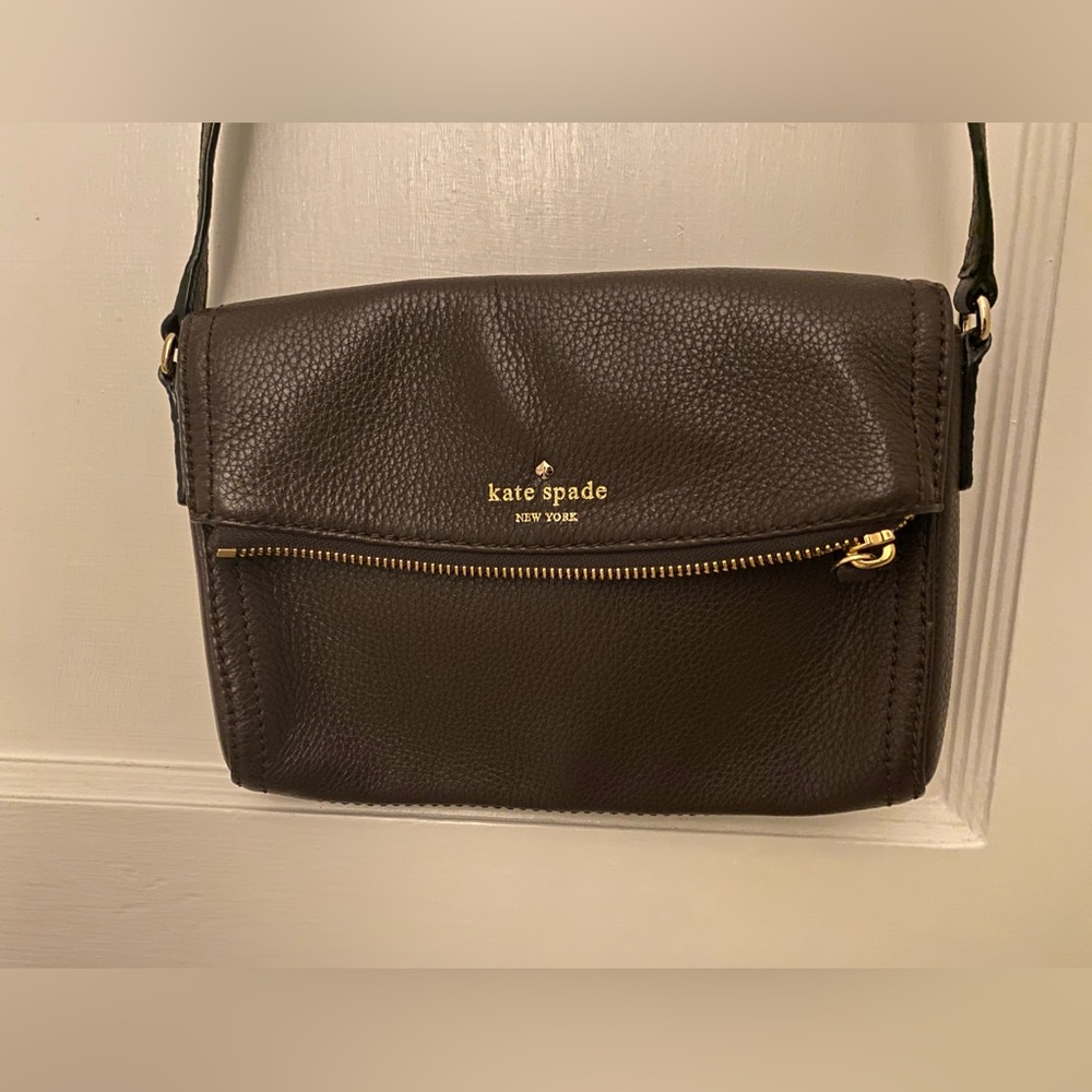 Brown Leather Kate Spade cross body purse
